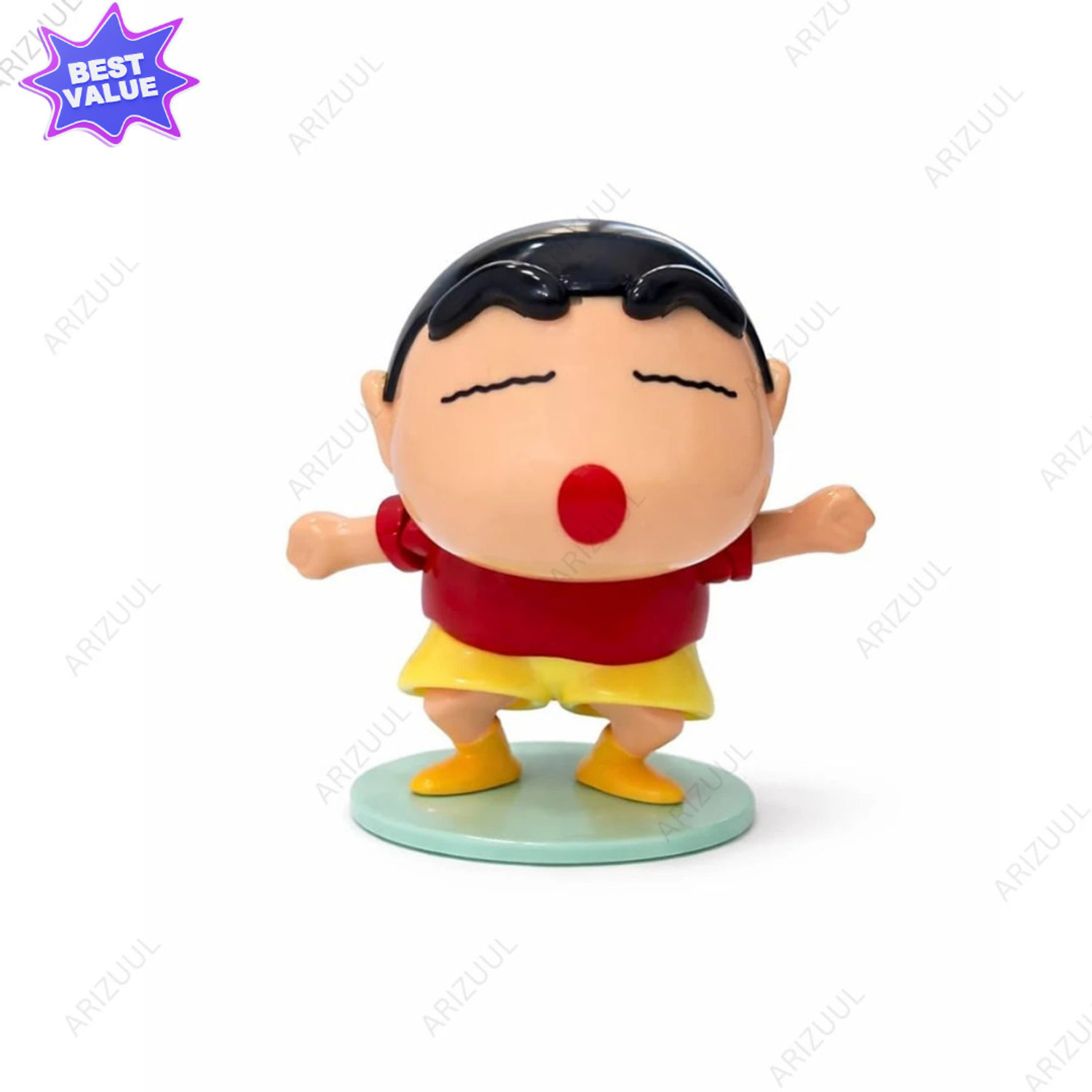 Image of Arizuul Dancing Shinchan Action Figure Toy - Cartoon Character Figure for Kids (Multicolor)
