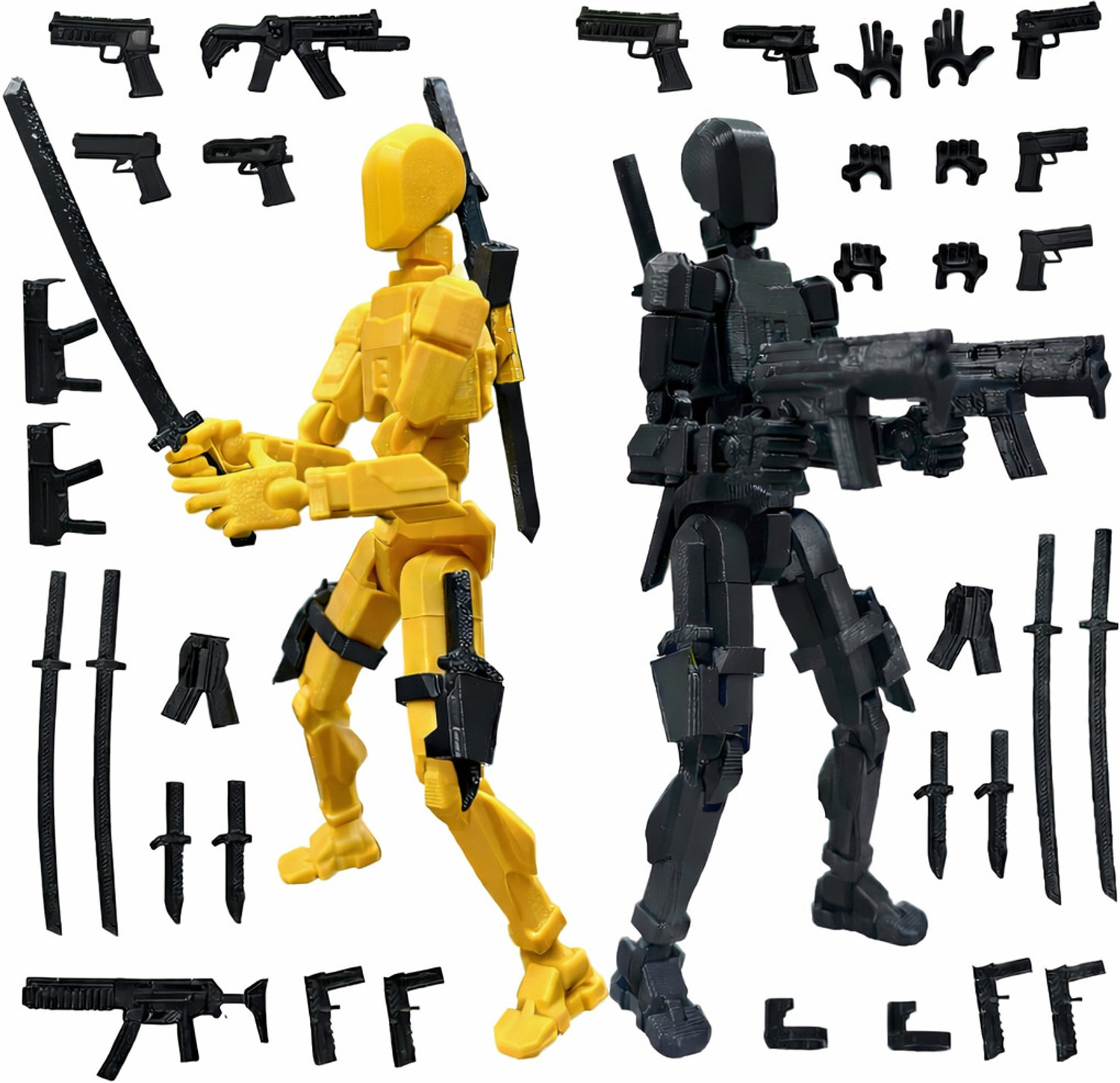 Image of funfob Set of 6 Poke-Mon Action Figures Height -5cm to 9cm (Poke - Basic) (Multicolor)