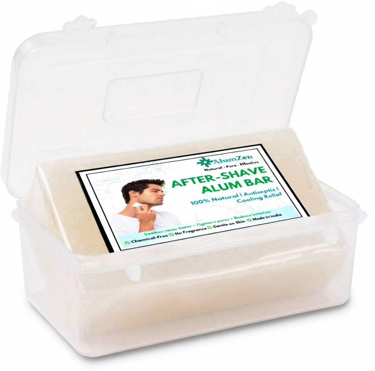 Image of Sanfe Post Shave Alum Bar| Instantly Heals Shaving Cuts & Nicks (100 g)