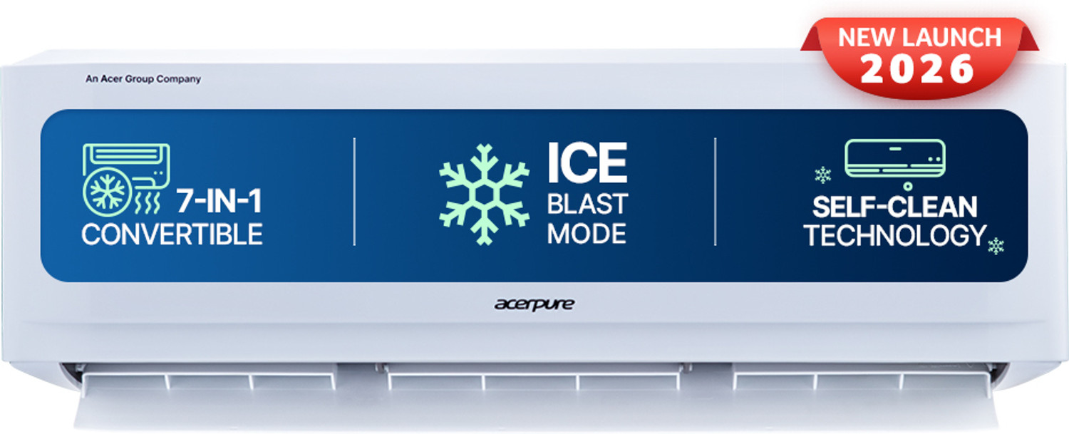 Image of Acerpure 2025 Model 1.5 Ton 5 Star Split Inverter 4 in 1 convertible design,Anti-virus Filter, Blue Fin Technology AC (SAC5251.5TW5, White, Orange)