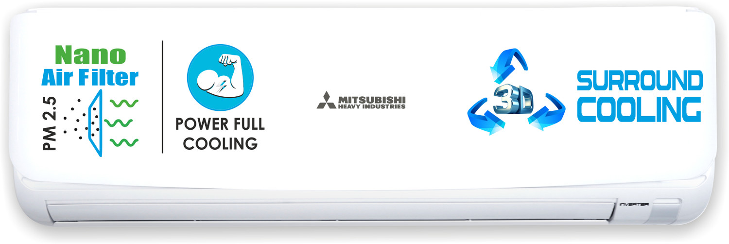Image of Mitsubishi 2023 Model 1.8 Ton 2 Star Split Fixed Speed AC (MISTUBISHI RAM-AE22VG, White)
