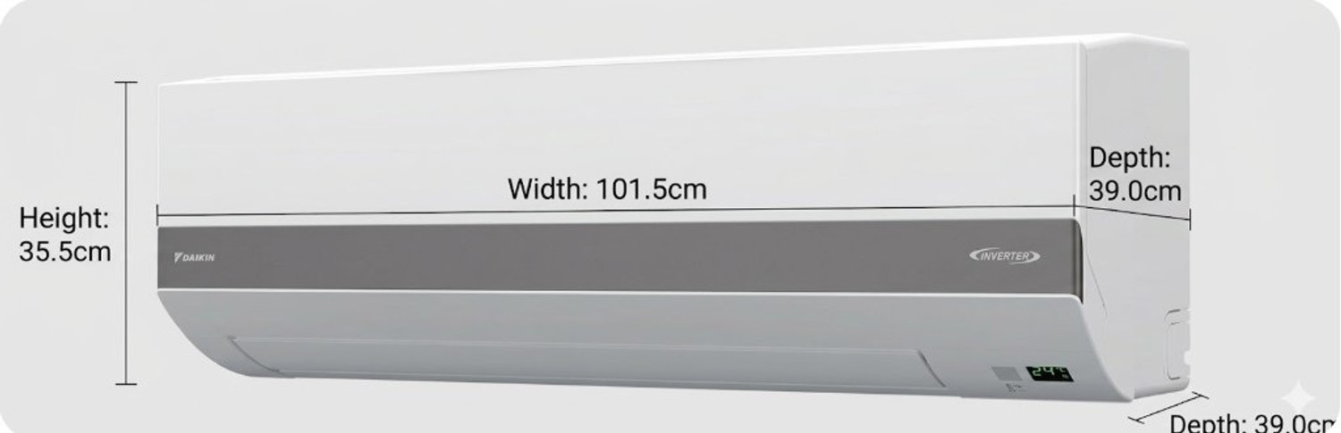 Image of Daikin 2025 Model 1 Ton 5 Star Split Inverter AC (FTKM35XV16VAA, White)