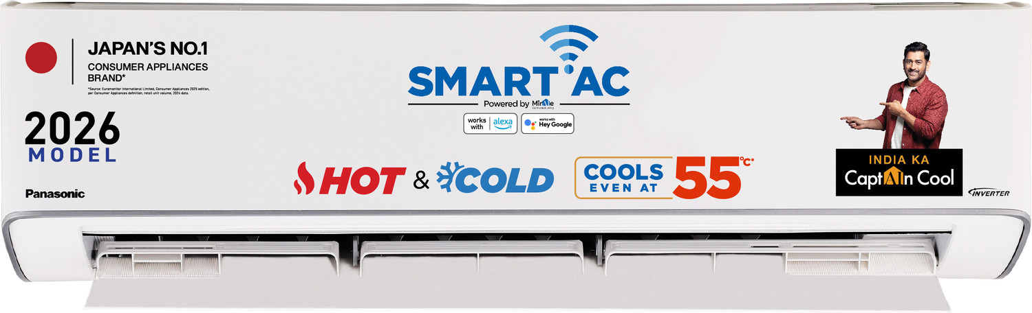 Image of Panasonic 2024 Model 1.5 Ton 3 Star Split Inverter with Wi-fi AC (CS-AU18AKYFA /CU-AU18AKYFA, White)