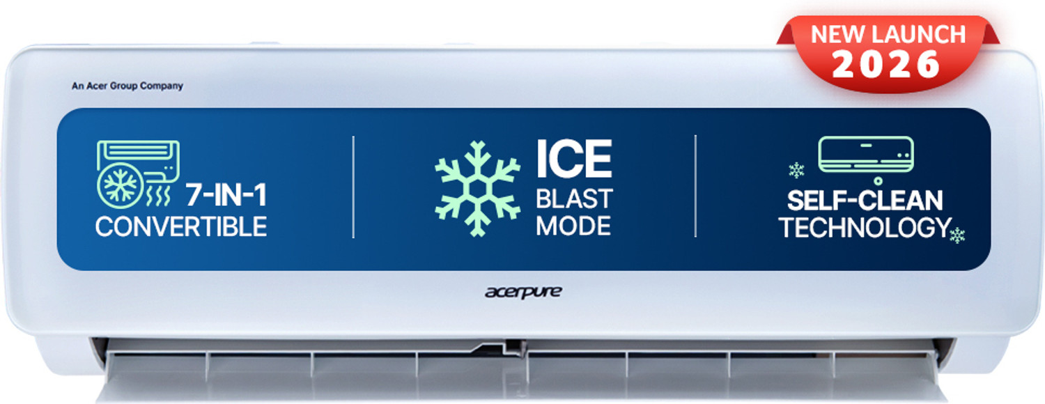 Image of Acerpure 2025 Model 1.5 Ton 3 Star Split Inverter 4 in 1 convertible design,Anti-virus Filter, Blue Fin Technology AC (SAC5251.5TW3, White)