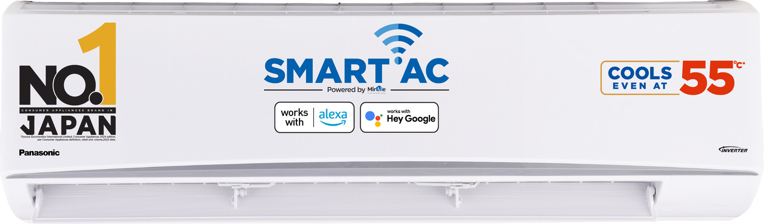 Image of Panasonic 2025 Model 2.2 Ton 4 Star Split Inverter with Wi-fi AC (CS-QU26BKYFM /CU-QU26BKYFM, White)