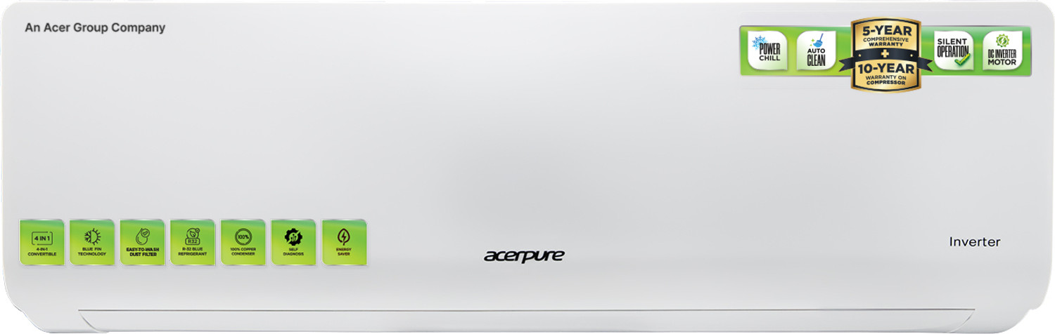 Image of Acerpure 2025 Model 1.5 Ton 3 Star Split Inverter 4 in 1 convertible design,Anti-virus Filter, Blue Fin Technology AC (SAC5251.5TW3, White)