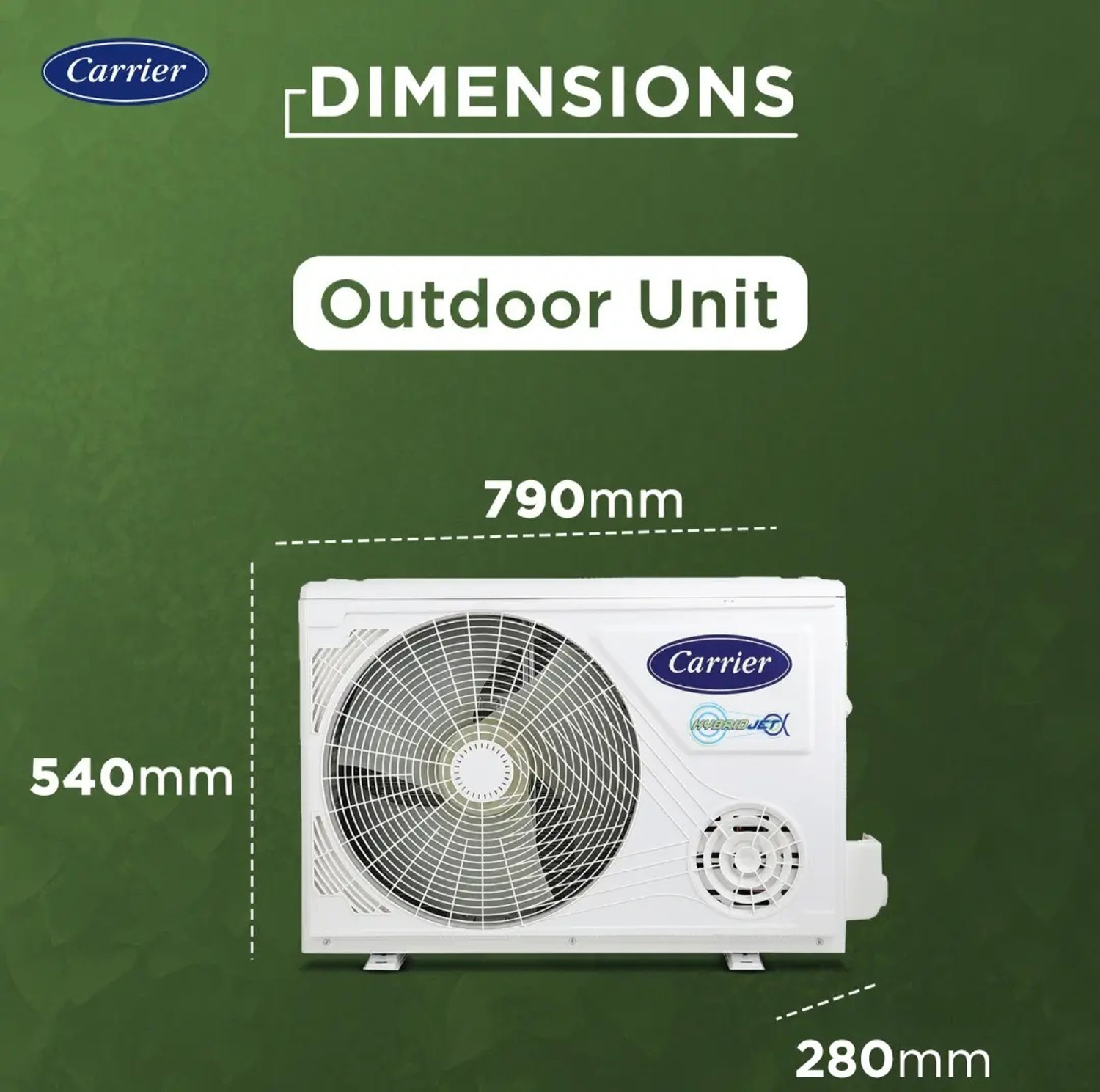 Image of CARRIER 2024 Model 1 Ton 3 Star Split Inverter AC (CAI12CL3R35F0, White)