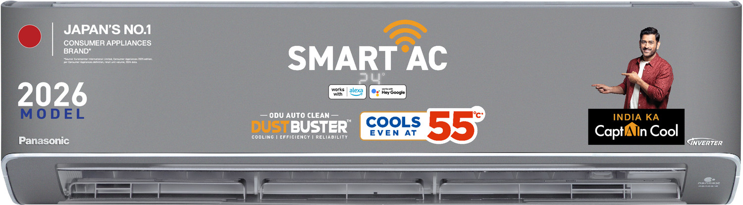Image of Panasonic 2026 Model 1.5 Ton 3 Star Split Inverter with Wi-fi AC (CS /CU-SU18BKY3W, White)