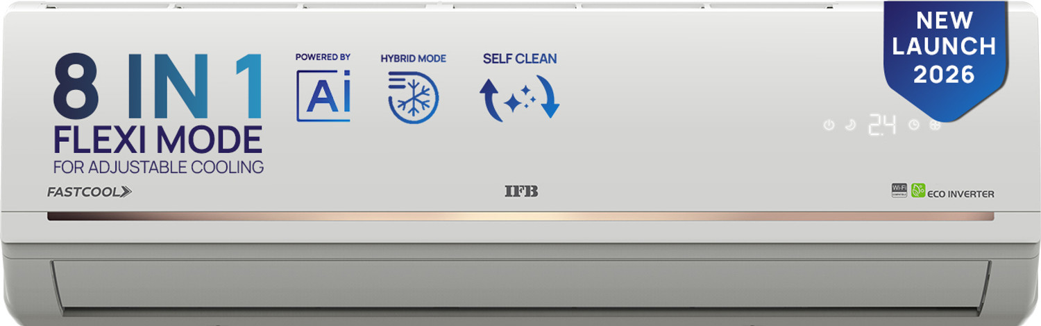 Image of IFB 2024 Model 2 Ton 3 Star Split Inverter with Wi-fi AC (CI223SS32RGN1, White)