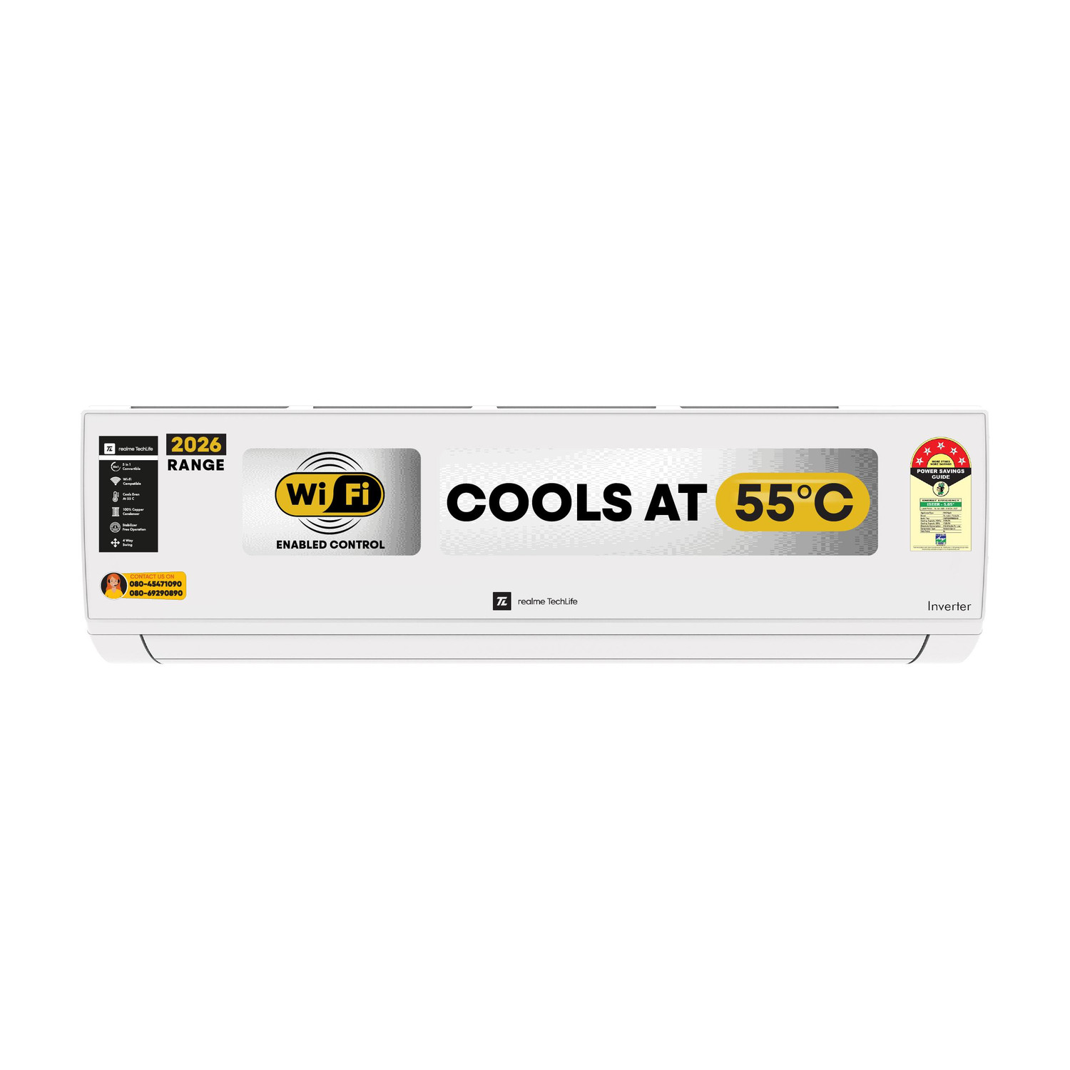 Flipkart.com | Buy realme TechLife 2026 Model 1 Ton 5 Star Split Inverter with Wi-fi AC Online at best Prices In India