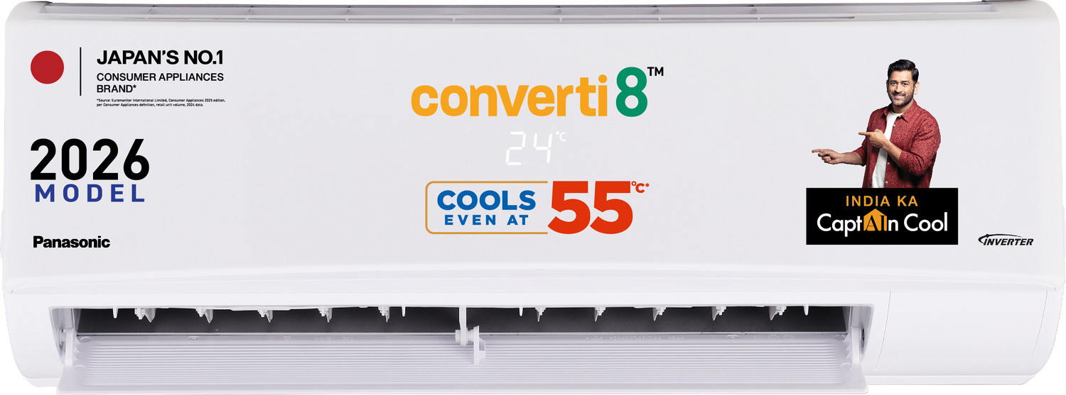 Image of Panasonic 2026 Model 1.5 Ton 3 Star Split Inverter with Wi-fi AC (CS /CU-SU18BKY3W, White)
