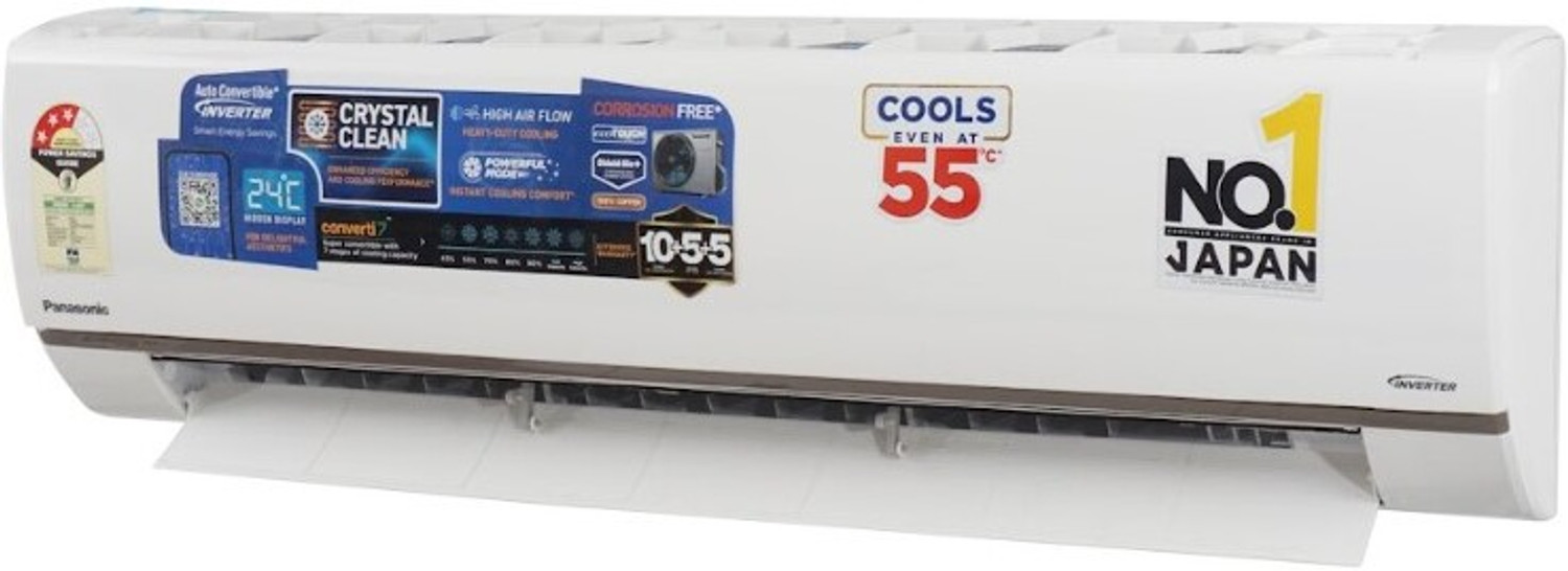 Image of Panasonic 2024 Model 1.5 Ton 3 Star Split Inverter AC (CS-AU18BKYF /CU-AU18BKYF, White, Grey)