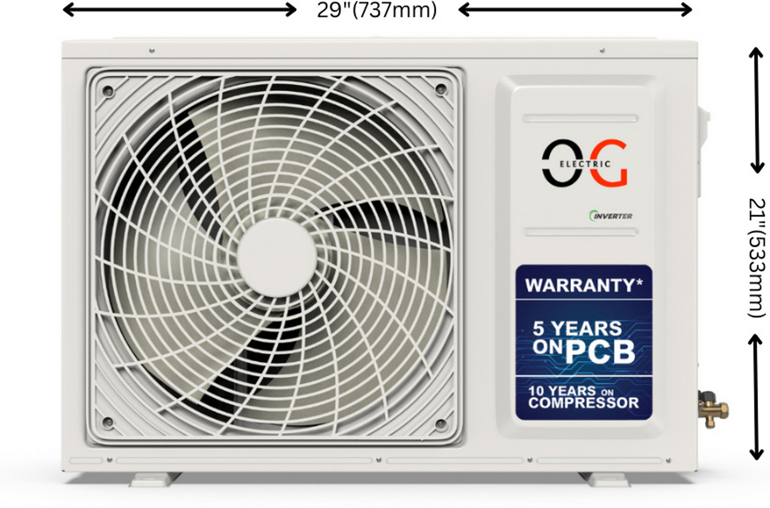 Image of OG Electric 2025 Model 1.5 Ton 3 Star Split Inverter AC (ASG183IOG-B, White)