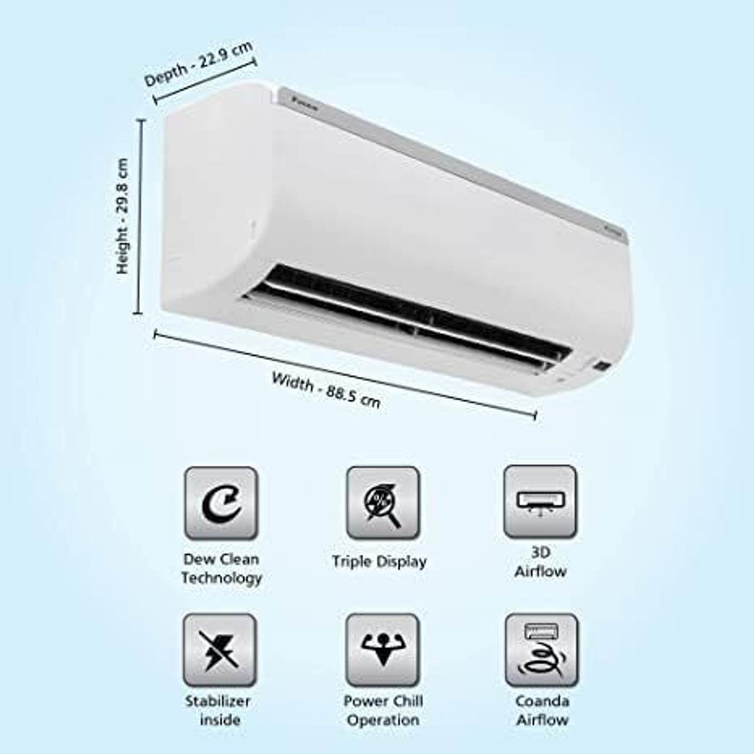 Image of Daikin 2025 Model 1.5 Ton 3 Star Split Inverter AC (FTKC50UV16VF+RKC50UV16VF, White)
