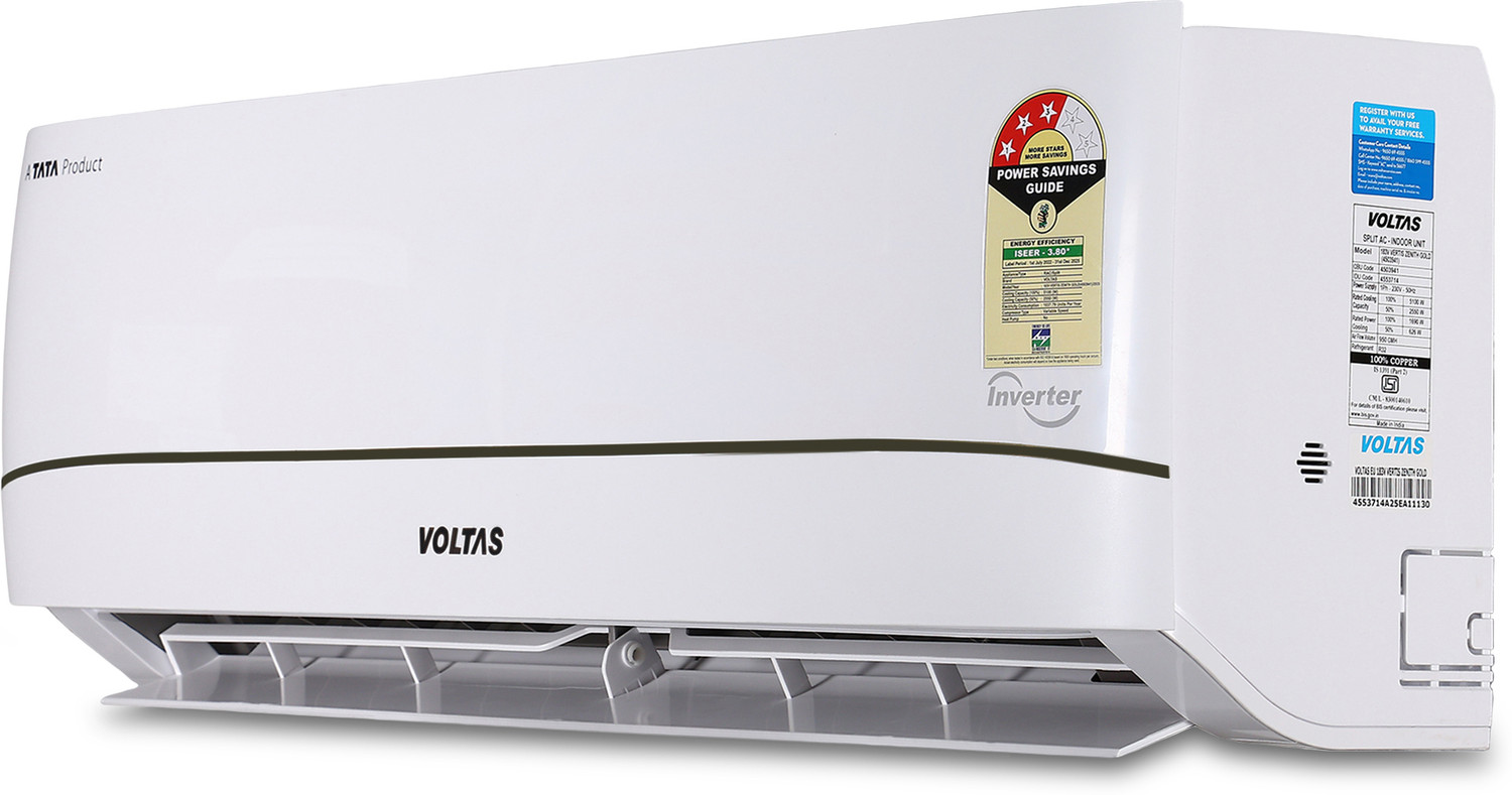 Image of Voltas 2025 Model 1.5 Ton 3 Star Split Inverter with Wi-fi AC (SAC 183V VERTIS ZENITH GOLD, White)
