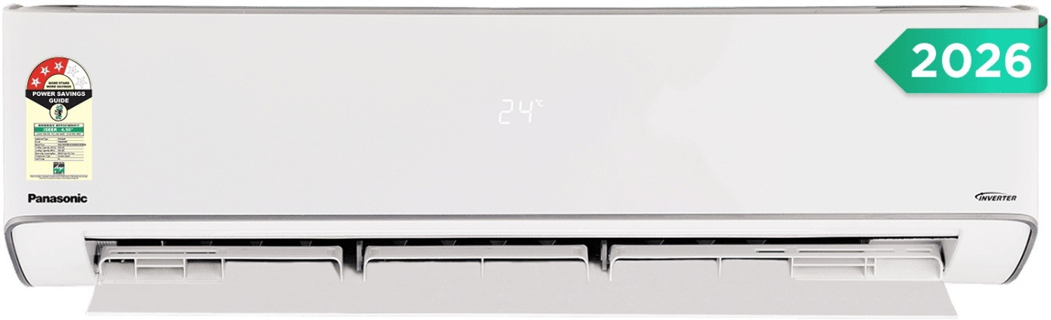 Image of Panasonic 2024 Model 1.5 Ton 3 Star Split Inverter with Wi-fi AC (CS-AU18AKYFA /CU-AU18AKYFA, White)