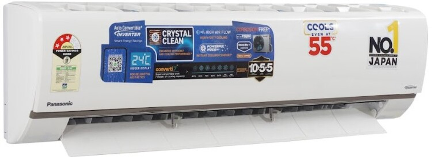 Image of Panasonic 2024 Model 1.5 Ton 3 Star Split Inverter AC (CS-AU18BKYF /CU-AU18BKYF, White, Grey)