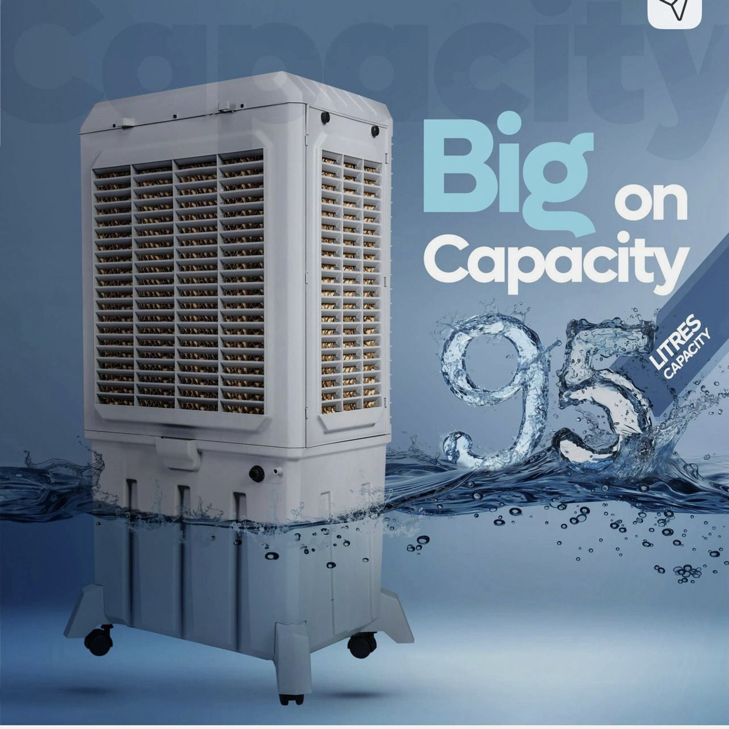 Image of Summercool Cool 95 L Tower Air Cooler (Grey, IVAAN 95L)