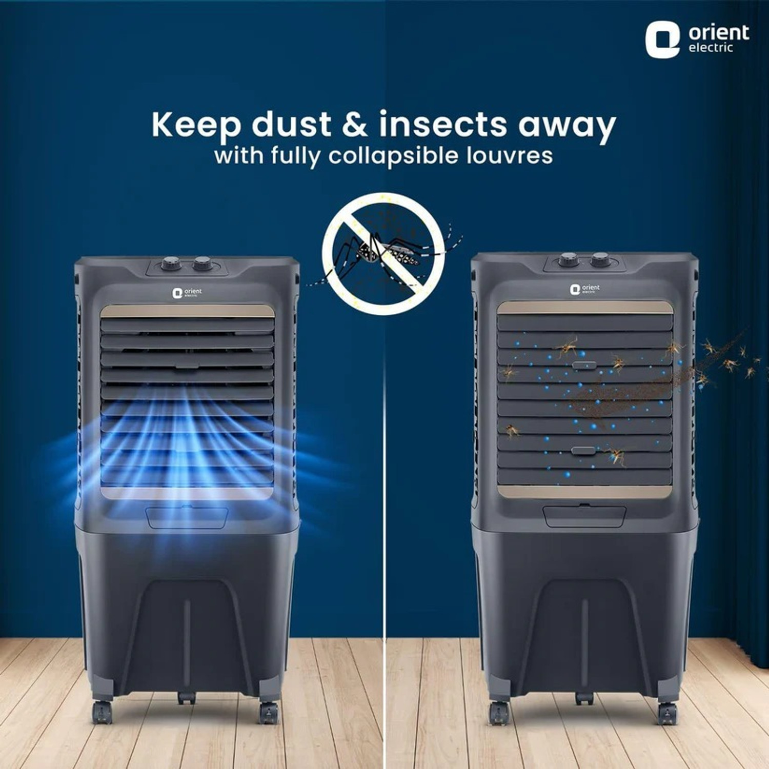 Image of Orient Electric 88 L Desert Air Cooler (Black, Gold, Tornado Desert Air Cooler 88L)