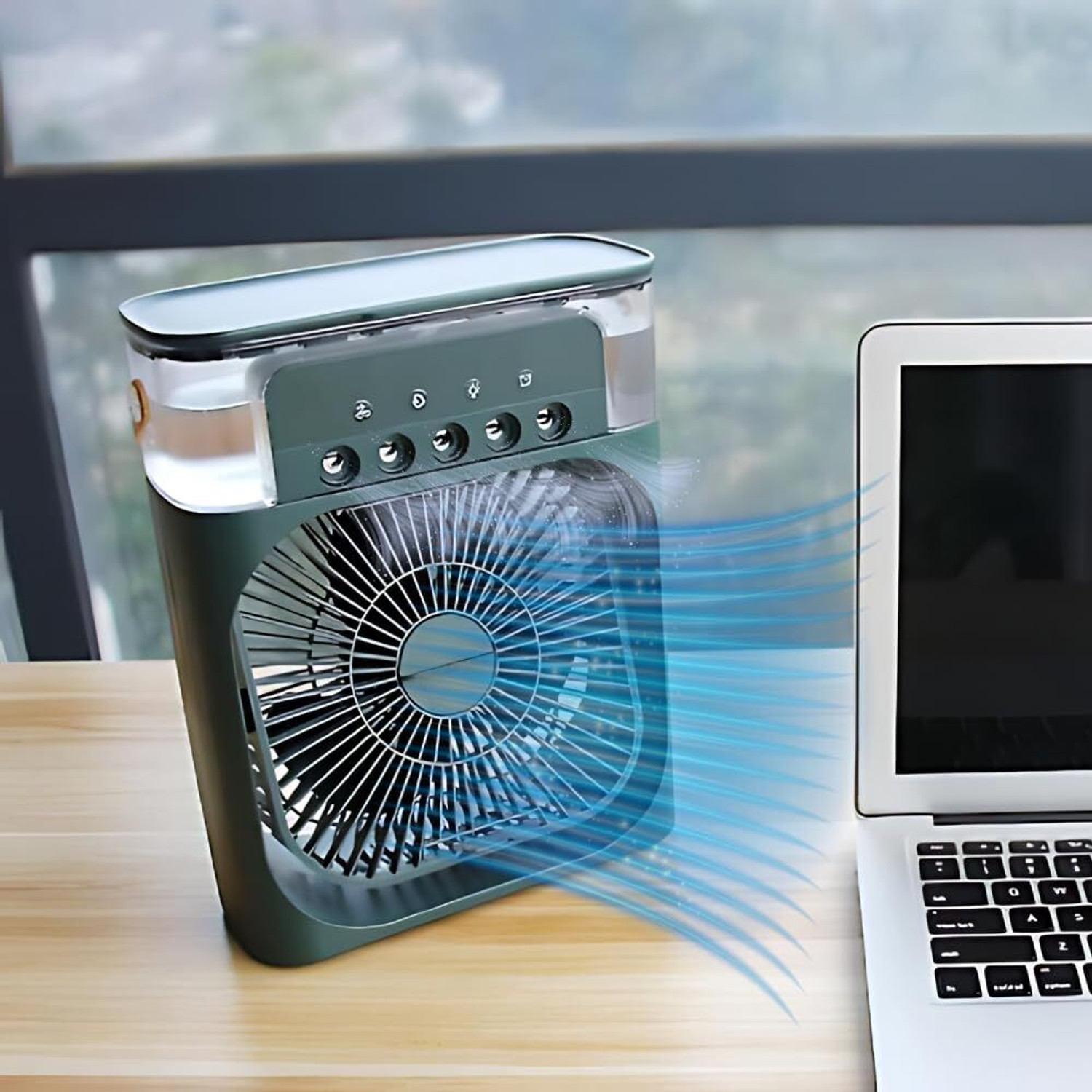 Image of IMMUTABLE Portable Ac Mini Cooler Fan For Room SGV13 Portable USB Air Cooler Fan with Ice Chamber SG13 USB Air Cooler (Multicolor)