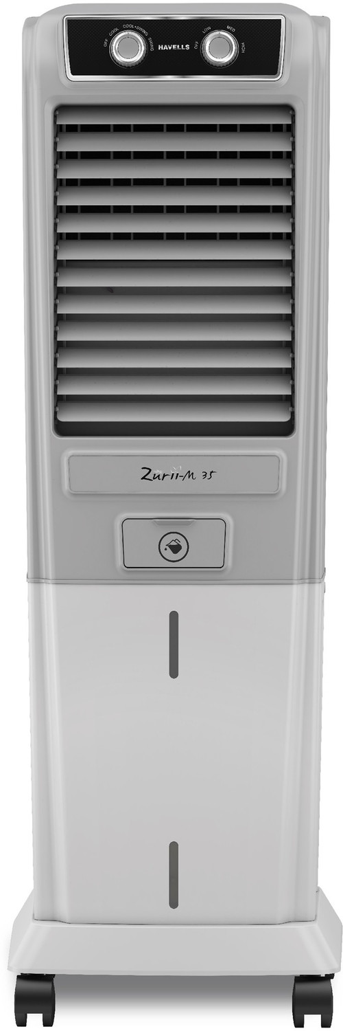 Image of HAVELLS 40 L Tower Air Cooler (Black and Grey, Zurii 40 With Remote Digital Tower Cooler)