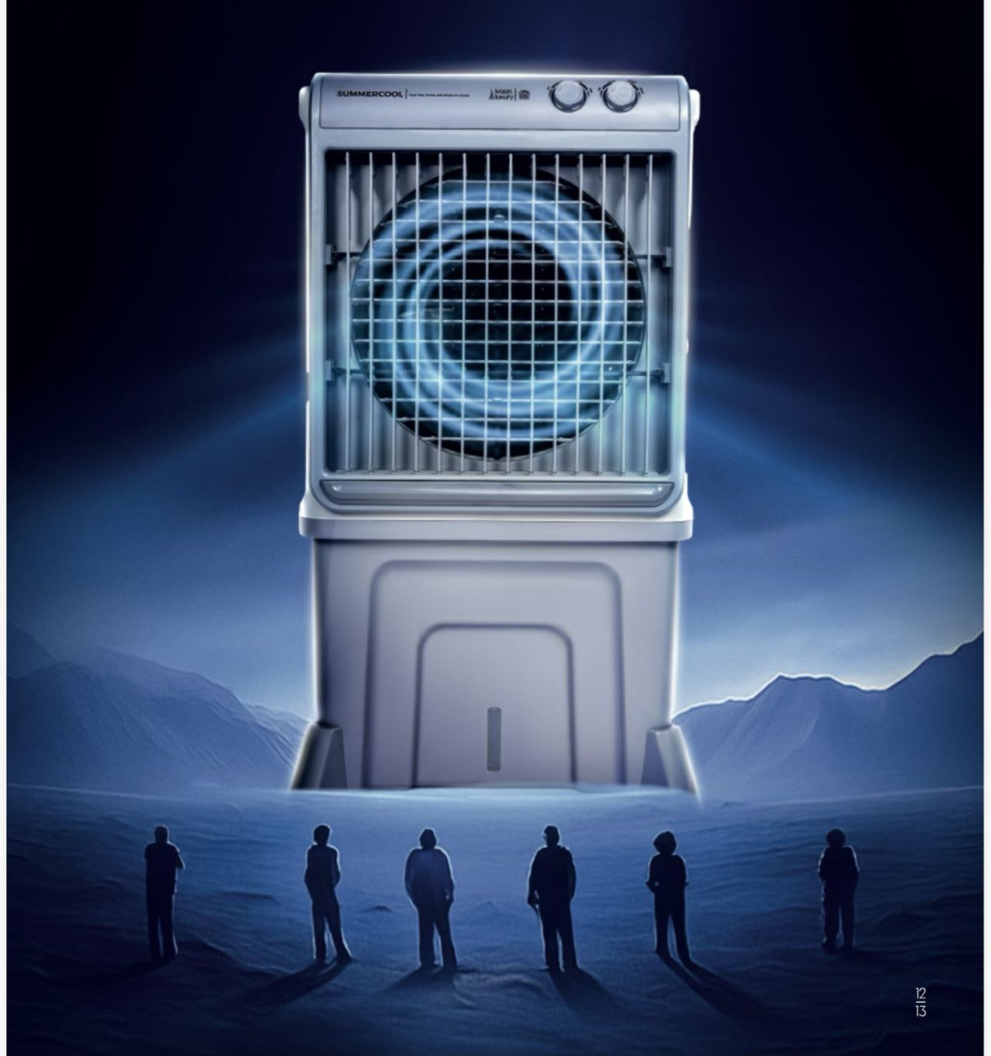 Image of Summercool Cool 95 L Tower Air Cooler (Grey, IVAAN 95L)