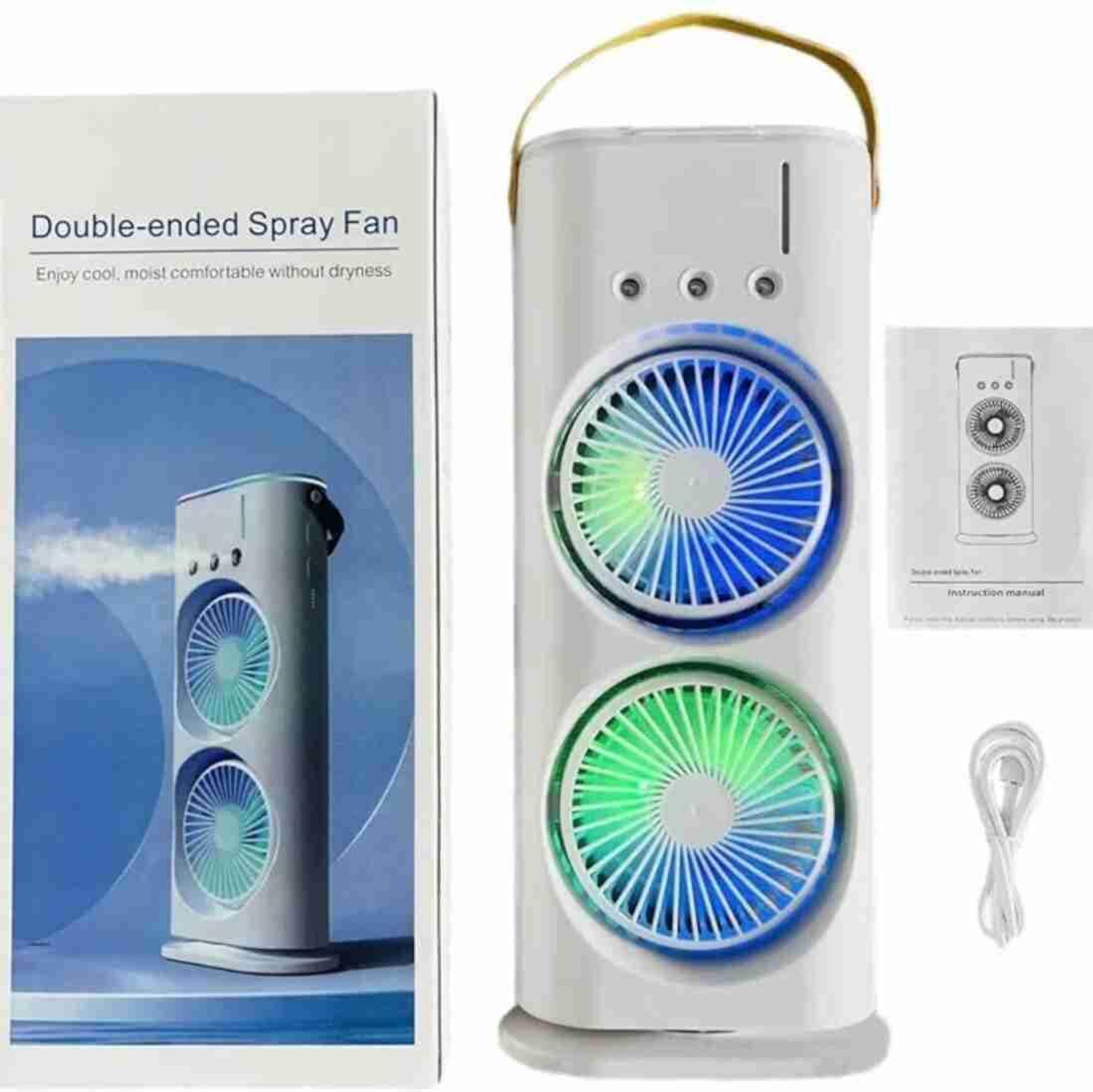 Image of SHREECOLLETION 4 L Room /Personal Air Cooler (White, Portable Air Cooler Fan Mini USB Cooling Fan with LED Light Desktop)