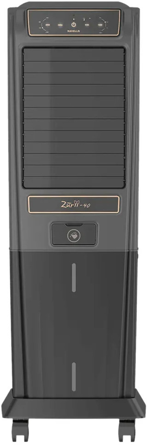 Image of HAVELLS 40 L Tower Air Cooler (Black and Grey, Zurii 40 With Remote Digital Tower Cooler)