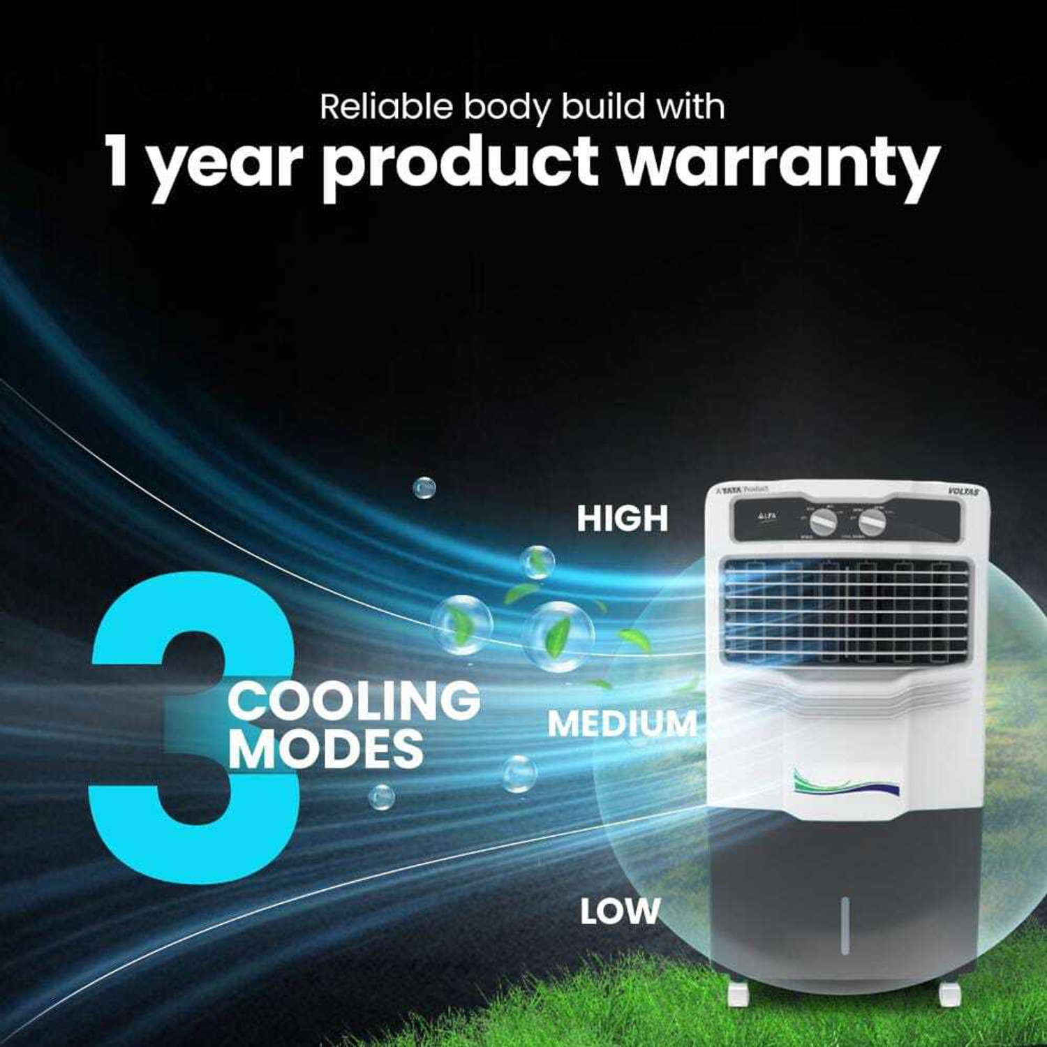 Image of Voltas 45 L Room /Personal Air Cooler (White, ALFA 45)