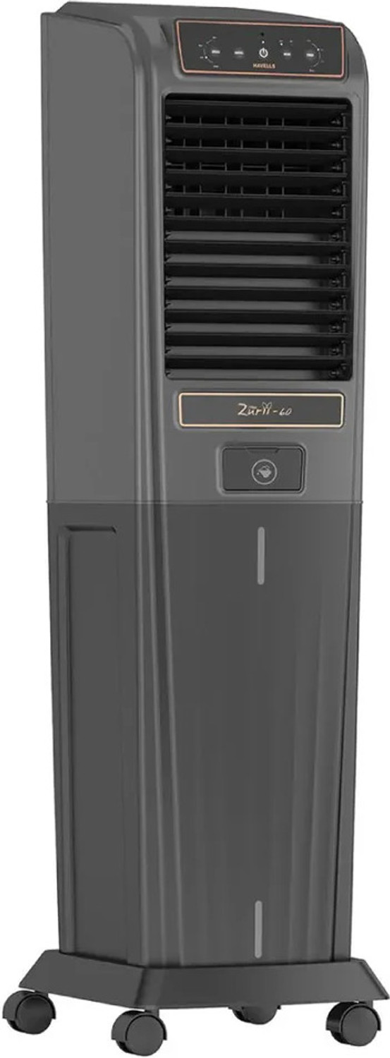 Image of HAVELLS 40 L Tower Air Cooler (Black and Grey, Zurii 40 With Remote Digital Tower Cooler)