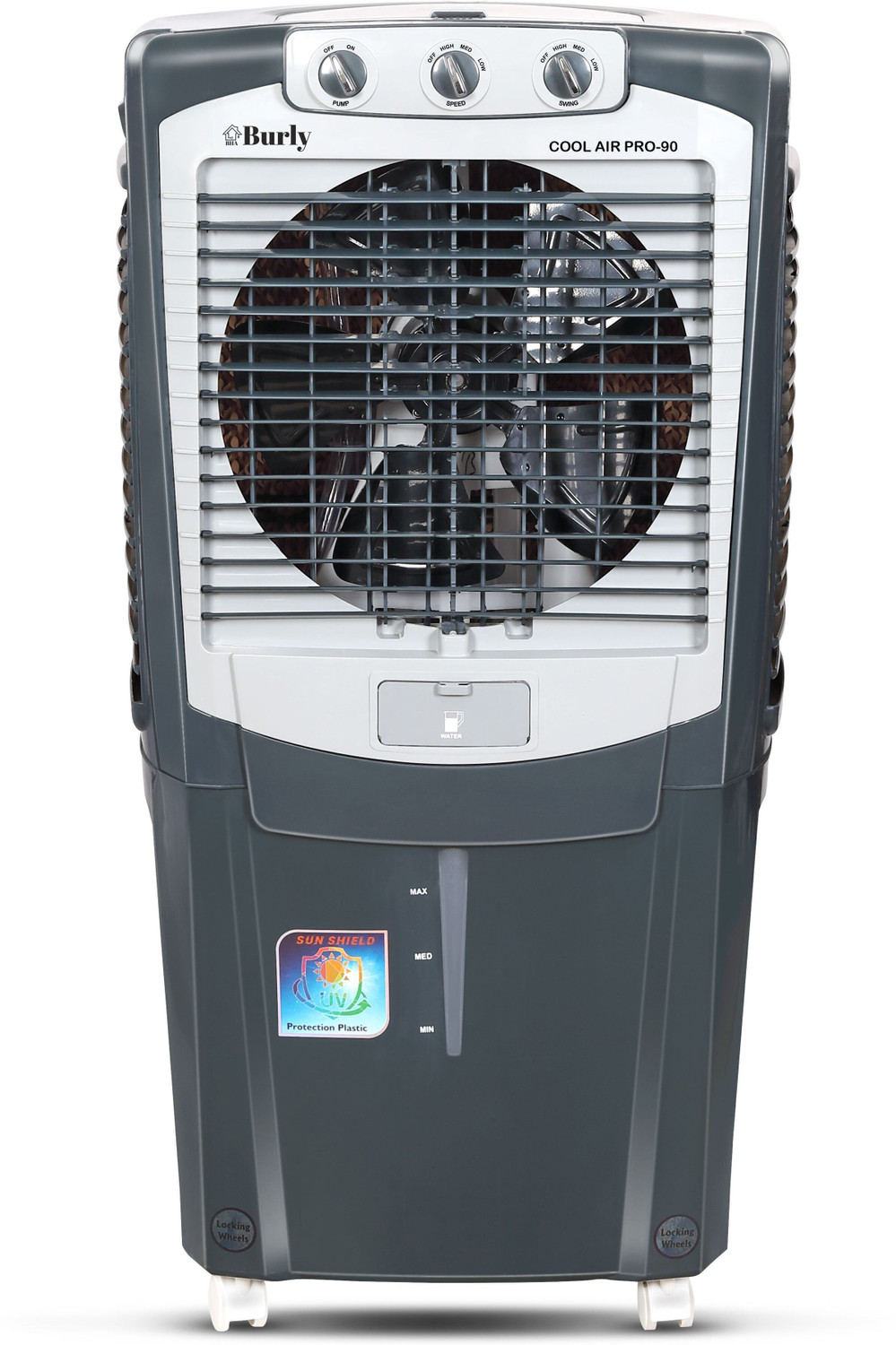 Image of BURLY 90 L Desert Air Cooler (Gray Color, BLDC)