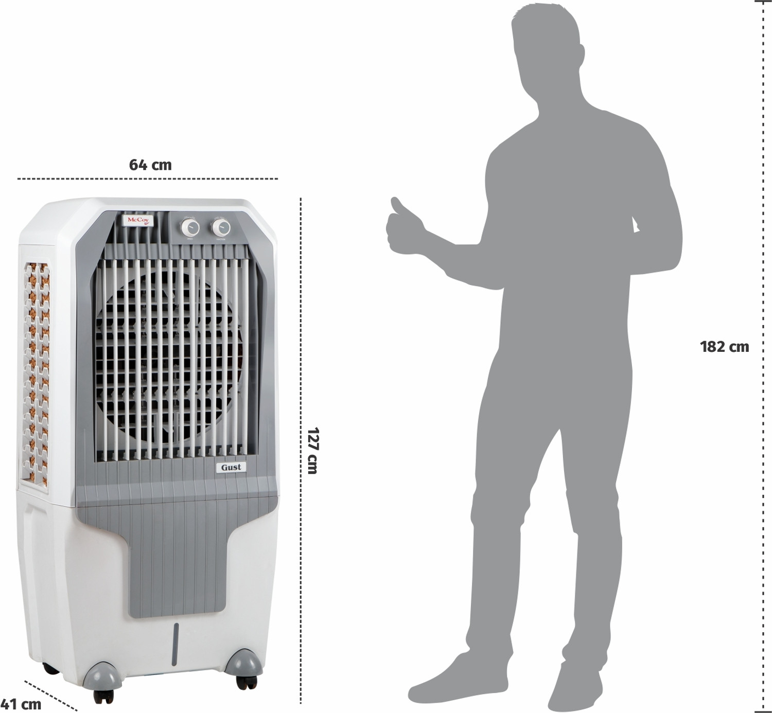 Image of Mccoy 90 L Desert Air Cooler (White, Gust 90 L HC)
