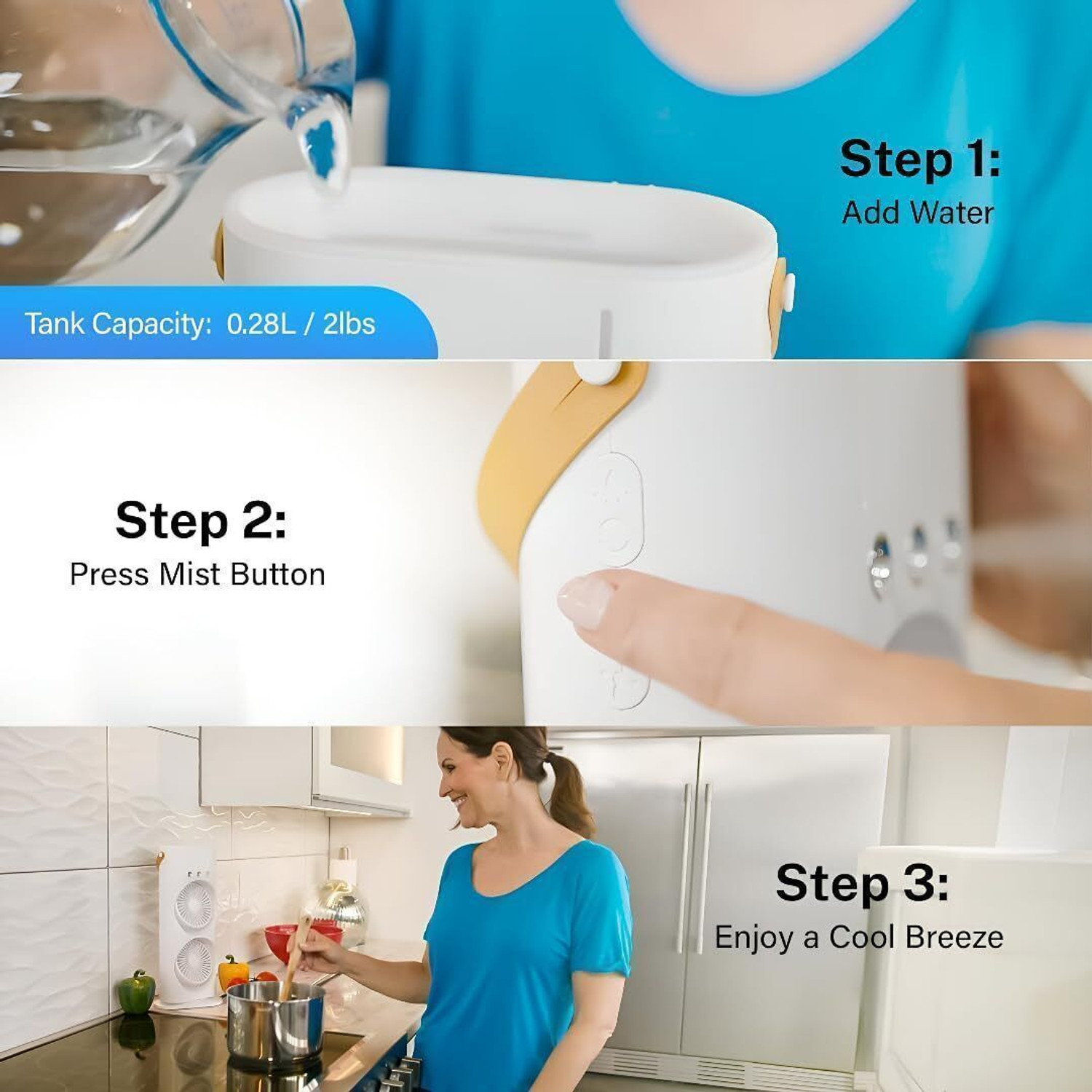 Image of Sitaramm 4 L Tower Air Cooler (Multicolor, Double End Mist Air Cooler Fan with Remote Mini Portable Air Conditioner Fan)