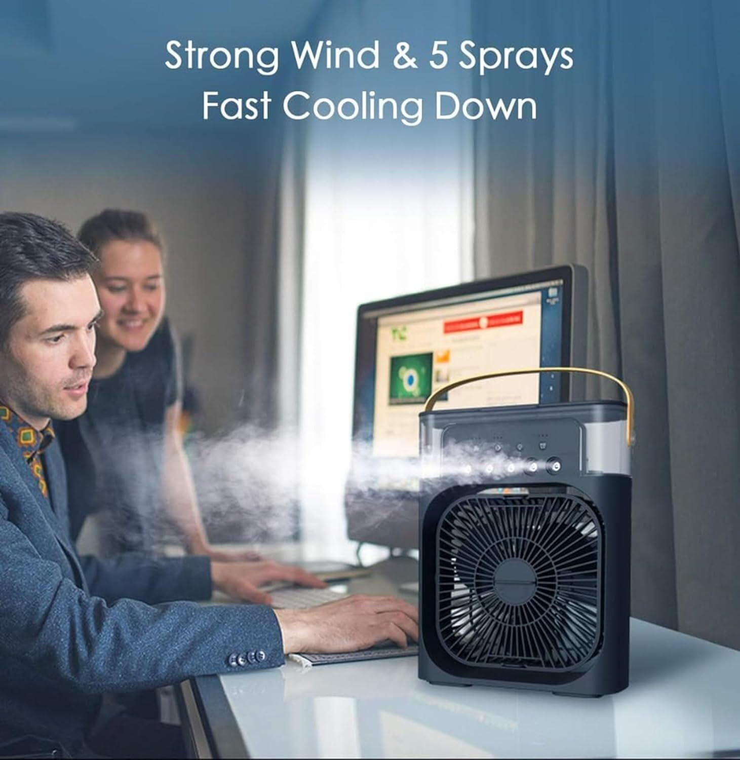 Image of Mketan 3.99 L Room /Personal Air Cooler (Blue, Mini Air Cooler)
