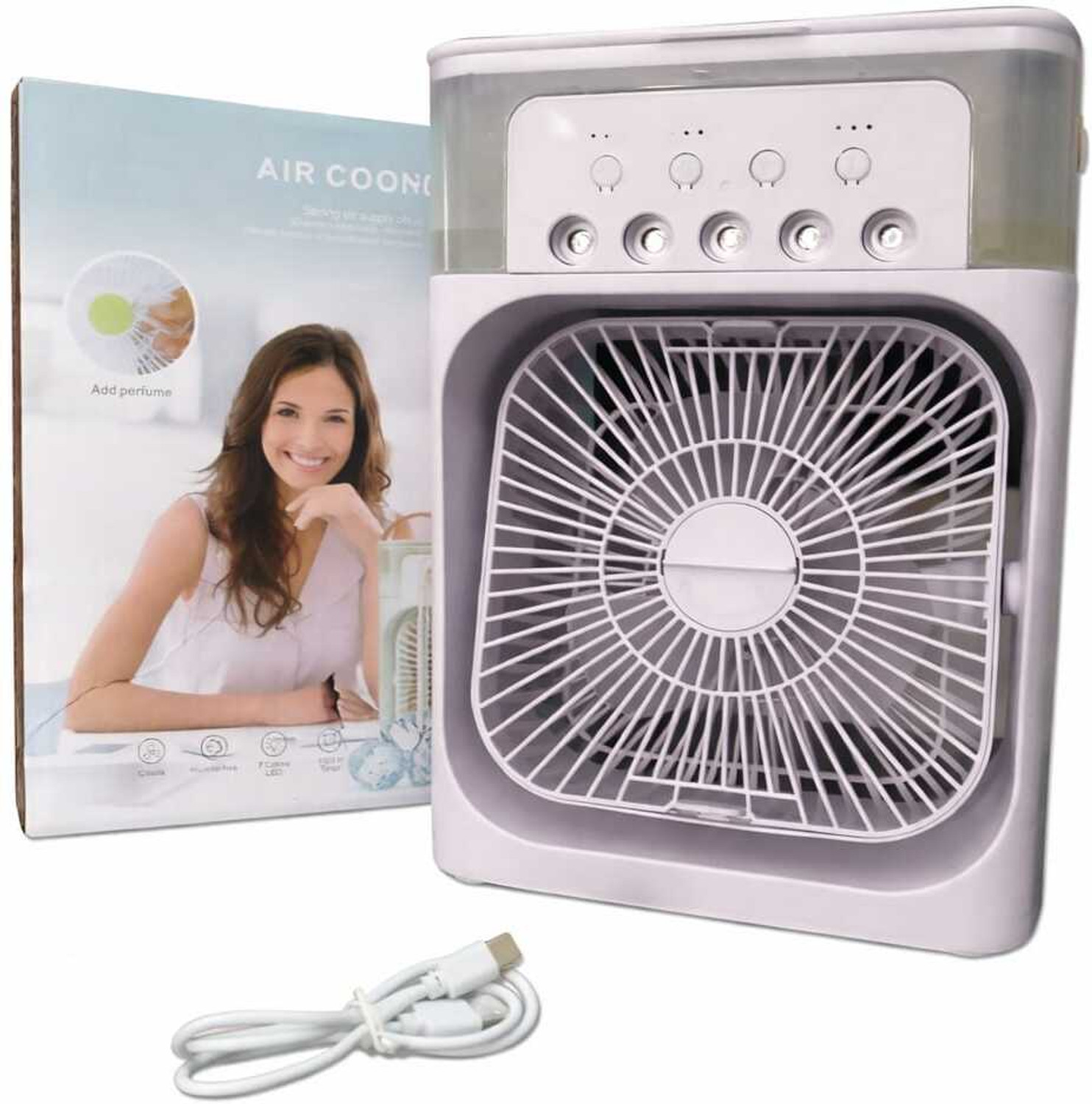 Image of VariyaStore 3.99 L Room /Personal Air Cooler (White, 3D Air Cooler Fan)