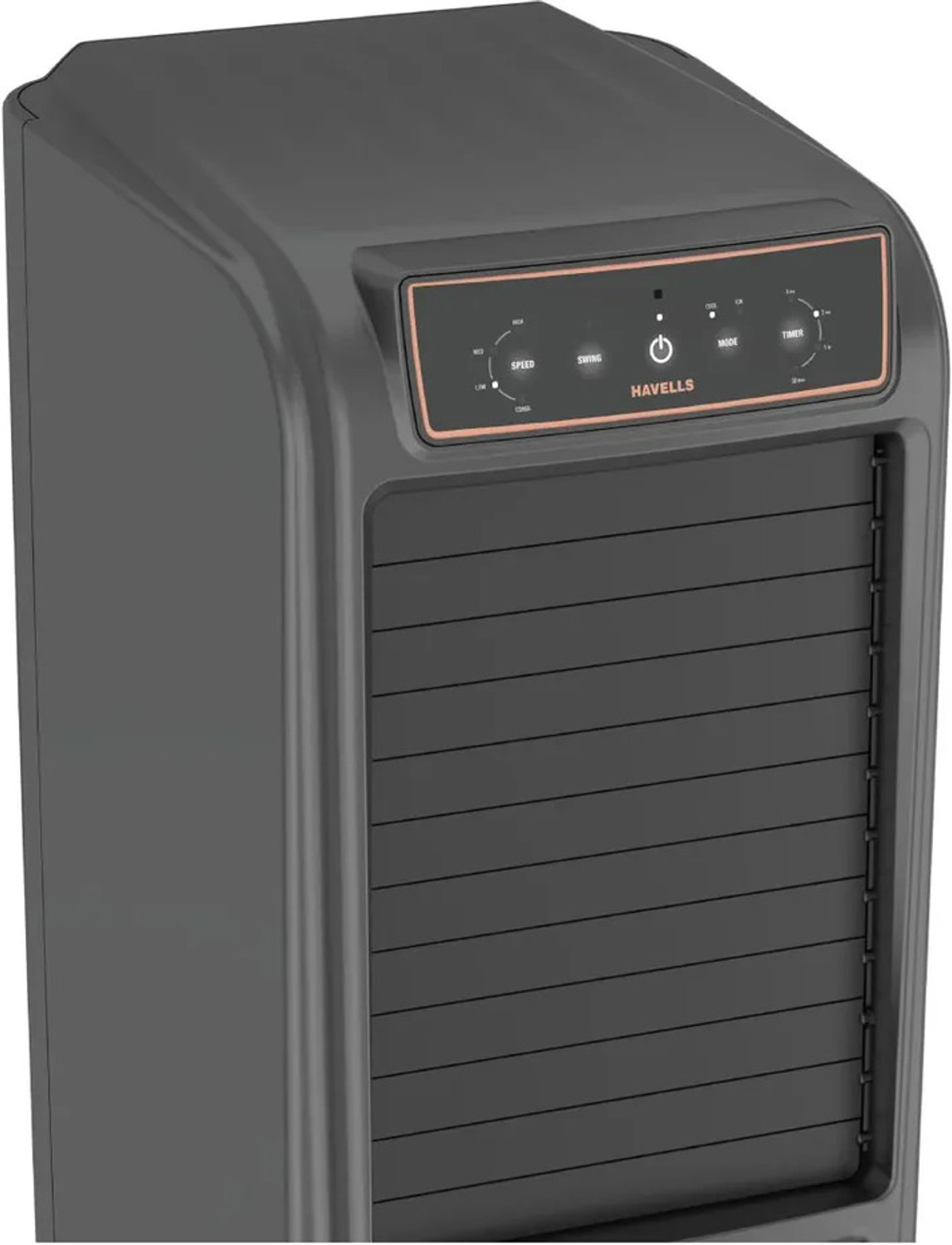 Image of HAVELLS 40 L Tower Air Cooler (Black and Grey, Zurii 40 With Remote Digital Tower Cooler)