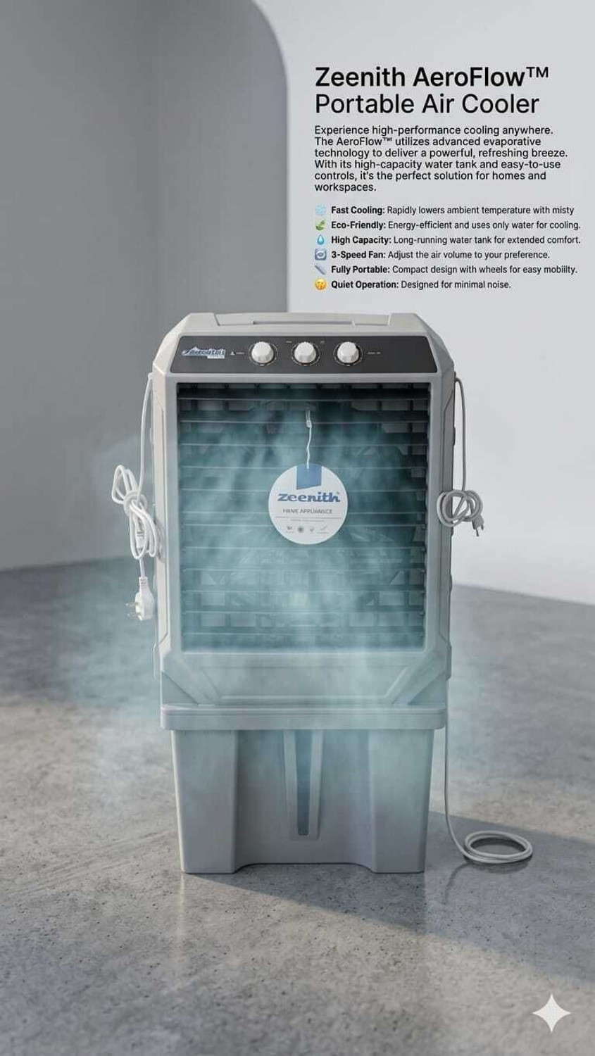 Image of Shree Shyam 75 L Room /Personal Air Cooler (Grey, NNew-Air- cooler21)