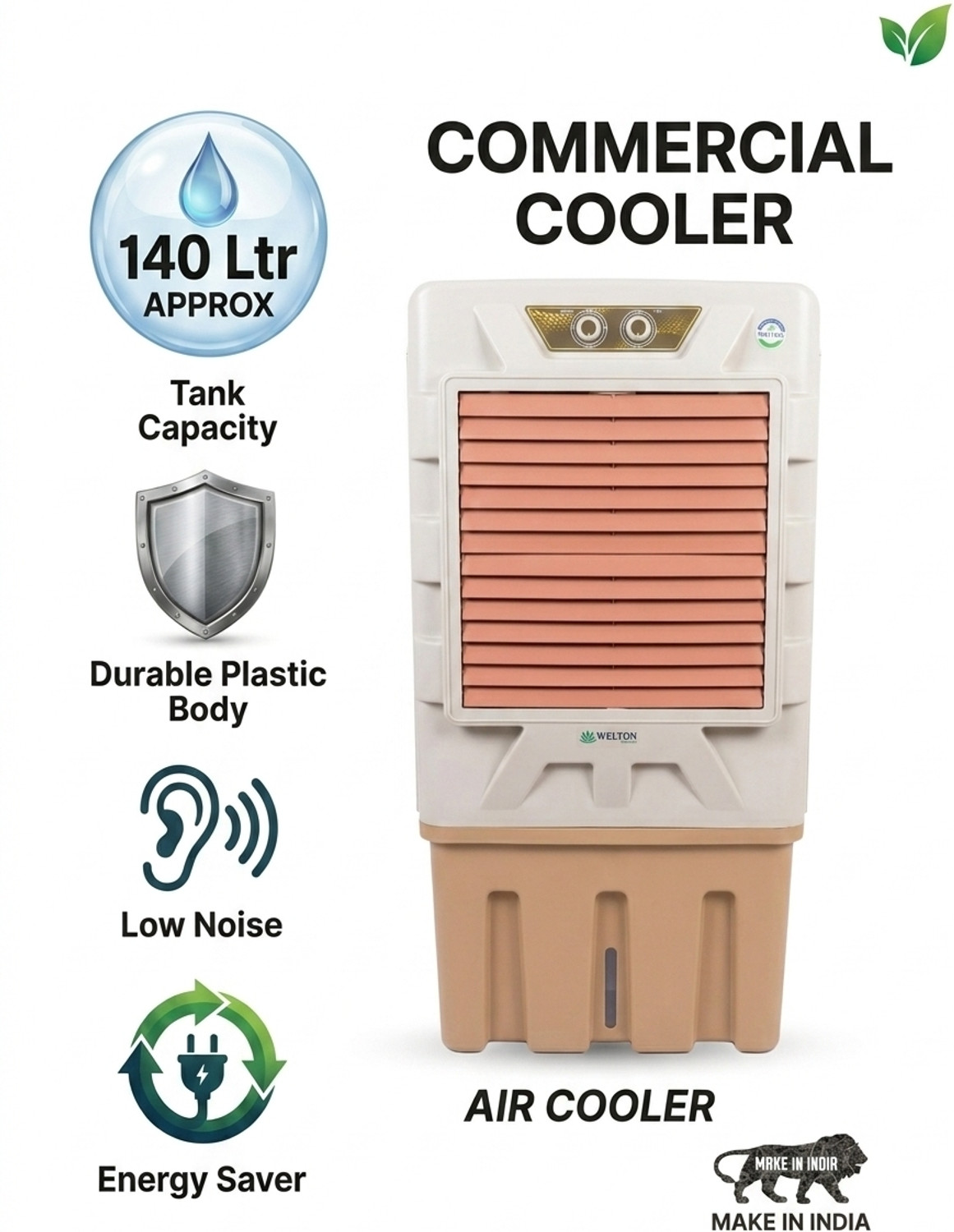 Image of SummerBreeze 160 L Desert Air Cooler (White, Black, 160l Desert cooler)