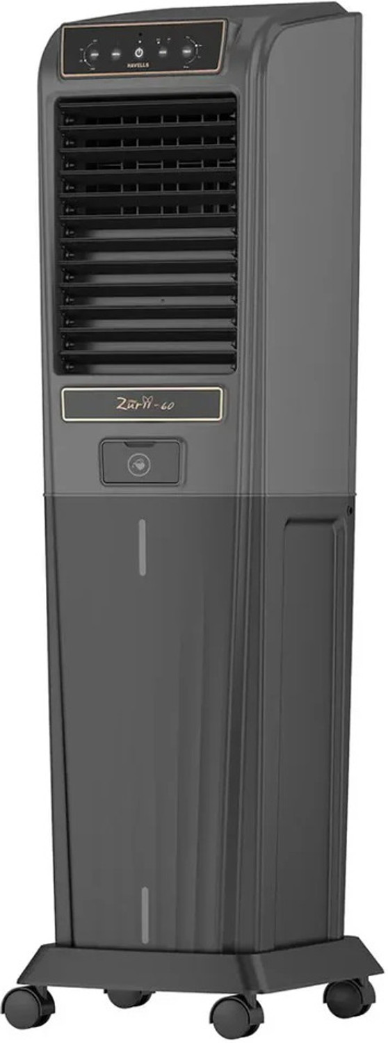 Image of HAVELLS 40 L Tower Air Cooler (Black and Grey, Zurii 40 With Remote Digital Tower Cooler)