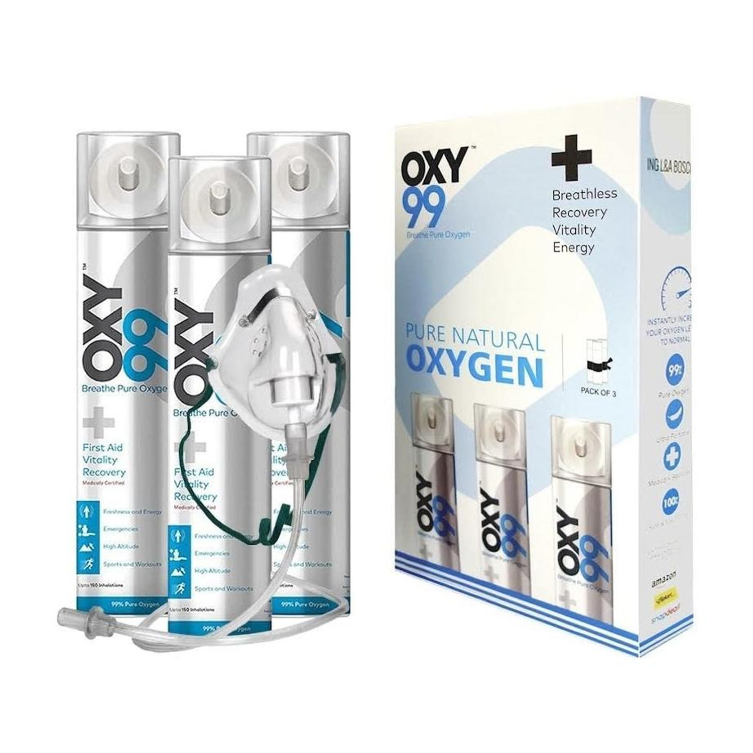 Image of OXY99 portable oxygen 1 can Oxygen Cylinder