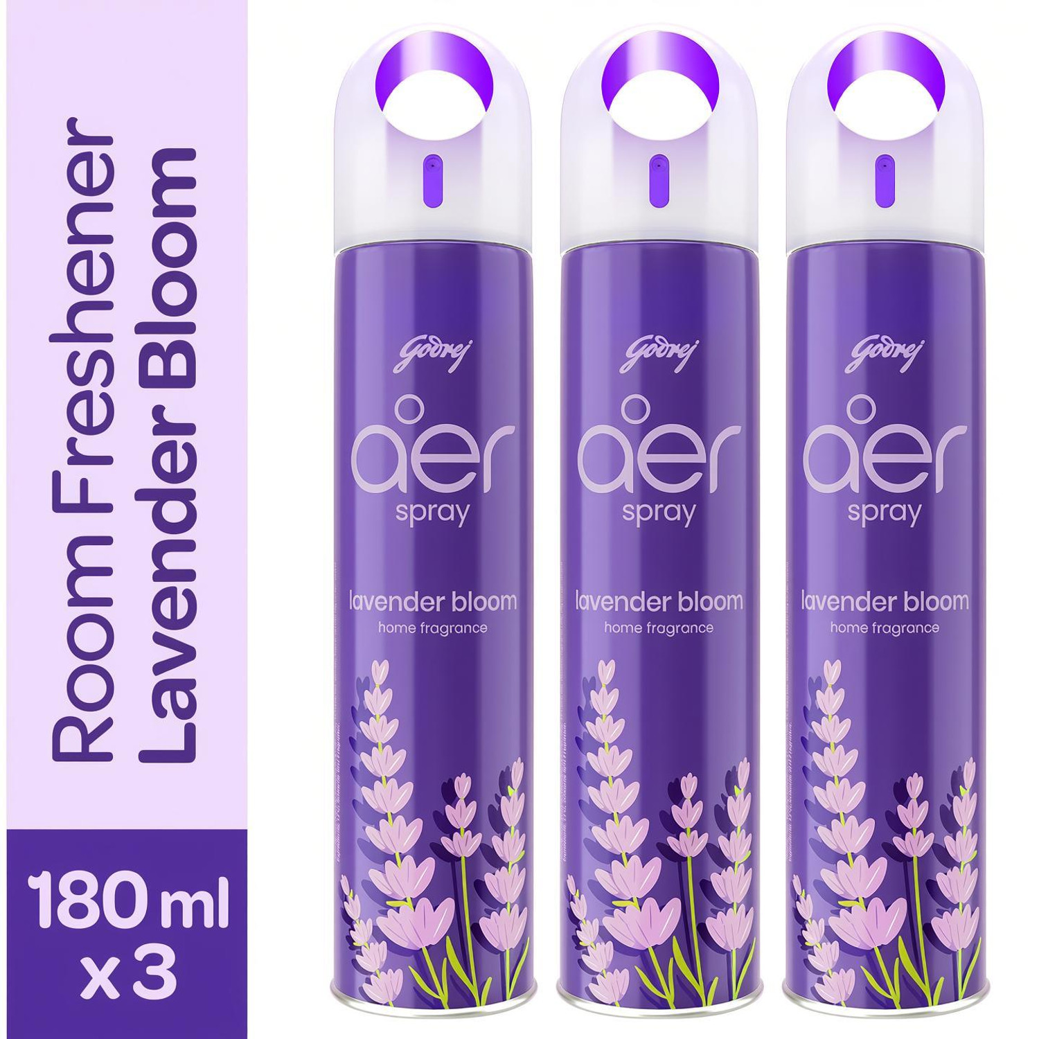 Godrej Aer Lavender Bloom Spray Air Freshener 240ml - Image 1