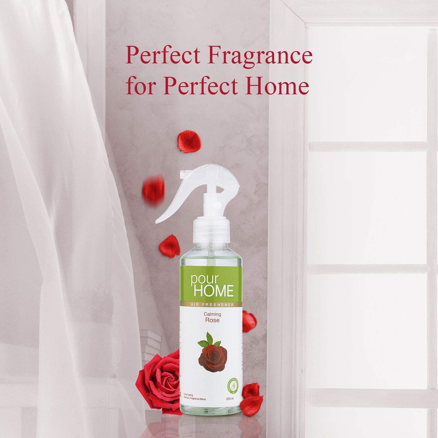 Image of POUR HOME De-Stress Relaxing Lavender and Calming Rose No Gas Air Freshener Spray Relaxing Lavender and Calming Rose No Gas Air Freshener (2 x 250 ml)