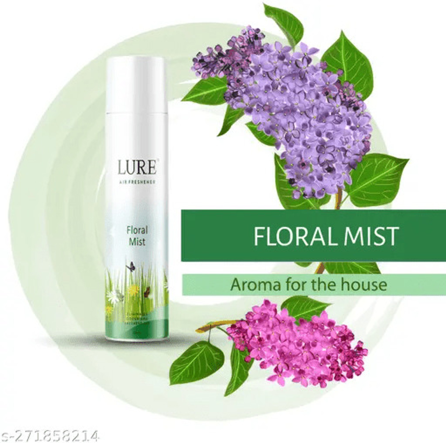 Image of lure Floral Mist Room & Air Freshener Long Lasting Fragrance Room Spray Aqua Room Air Freshener Long Lasting (220 ml)