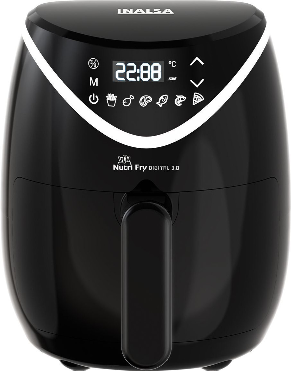 Image of Jaipan JAF1800 Manual Black Air Fryer (3.2 L)
