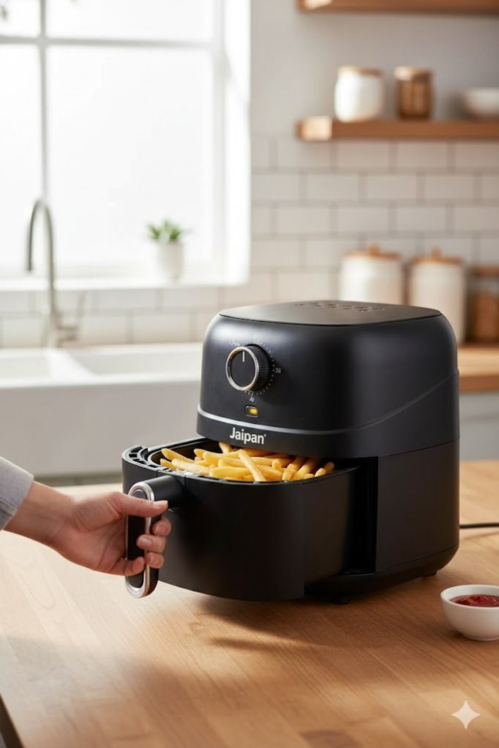 Image of Jaipan JAF1800 Manual Black Air Fryer (3.2 L)