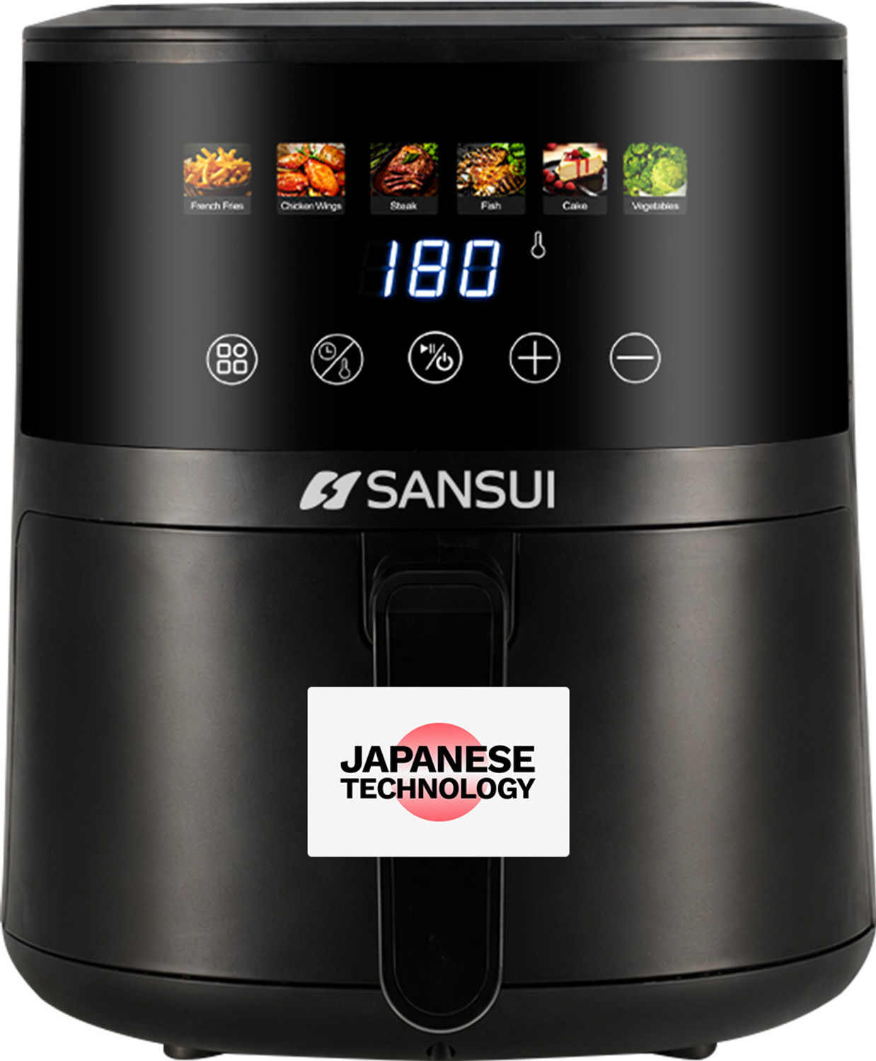 Image of Jaipan JAF1800 Manual Black Air Fryer (3.2 L)