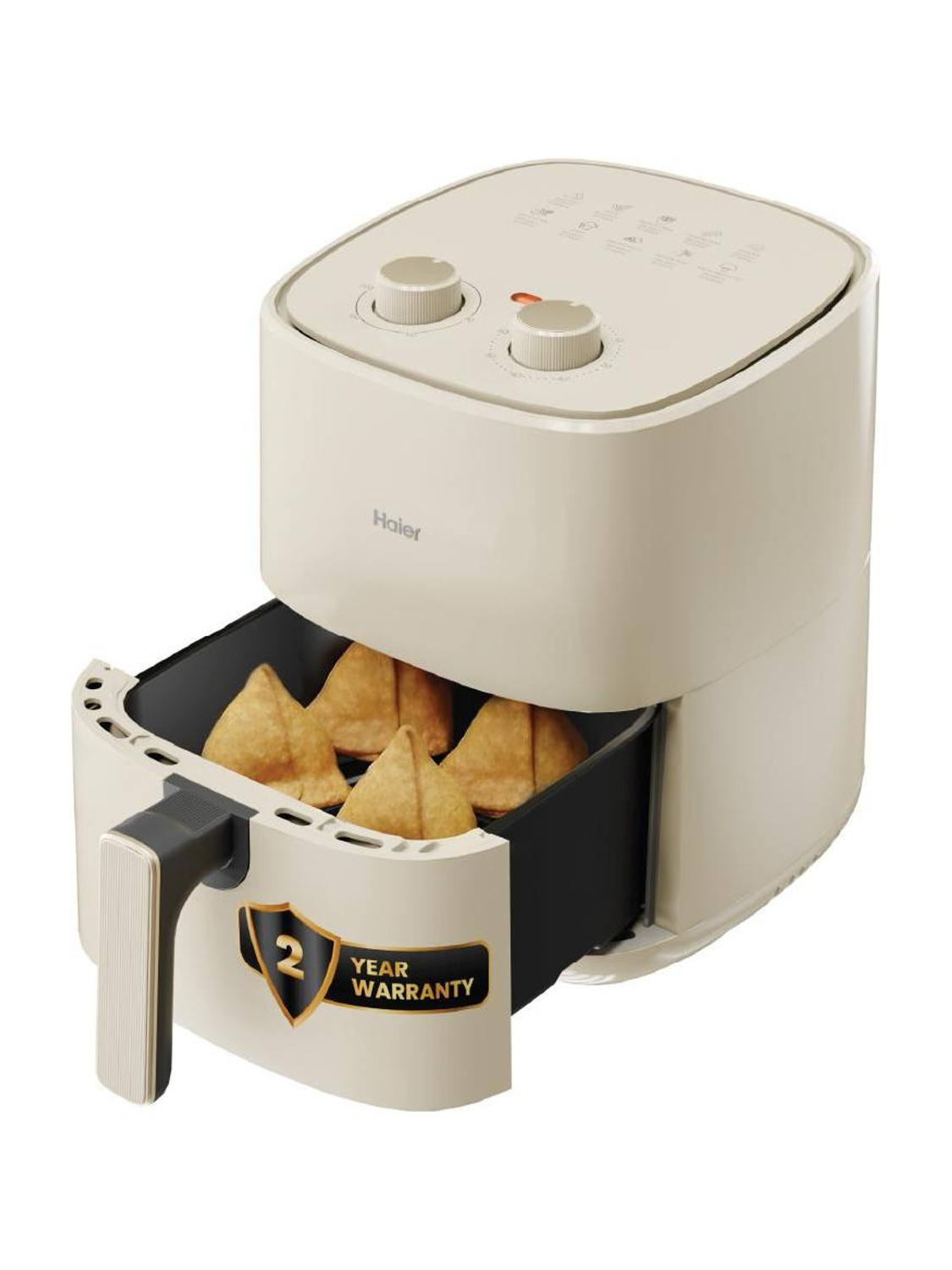 Haier HAF-M503I Adjustable Temperature Control Knob 80 to 200, 1500 Watt, 10 Preset Recipe, 3D Hot Air Baking, Upto 80% Less Oil Usage, Auto Cut-Off Air Fryer