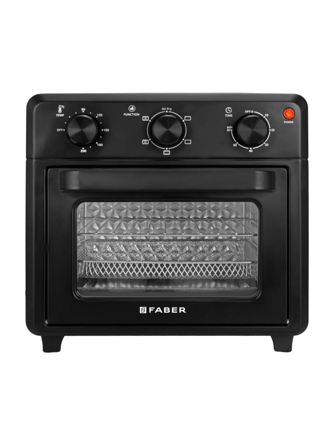 FABER Airfryer Oven 18L 1500W|View Window|5 Preset Auto Program|FAO FryMax 18 BK Air Fryer