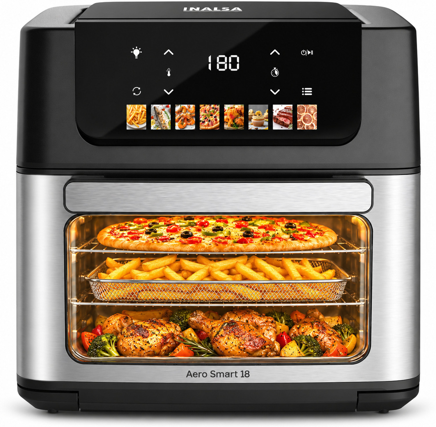 Inalsa Aero Smart 18 Black Air Fryer - Image 1