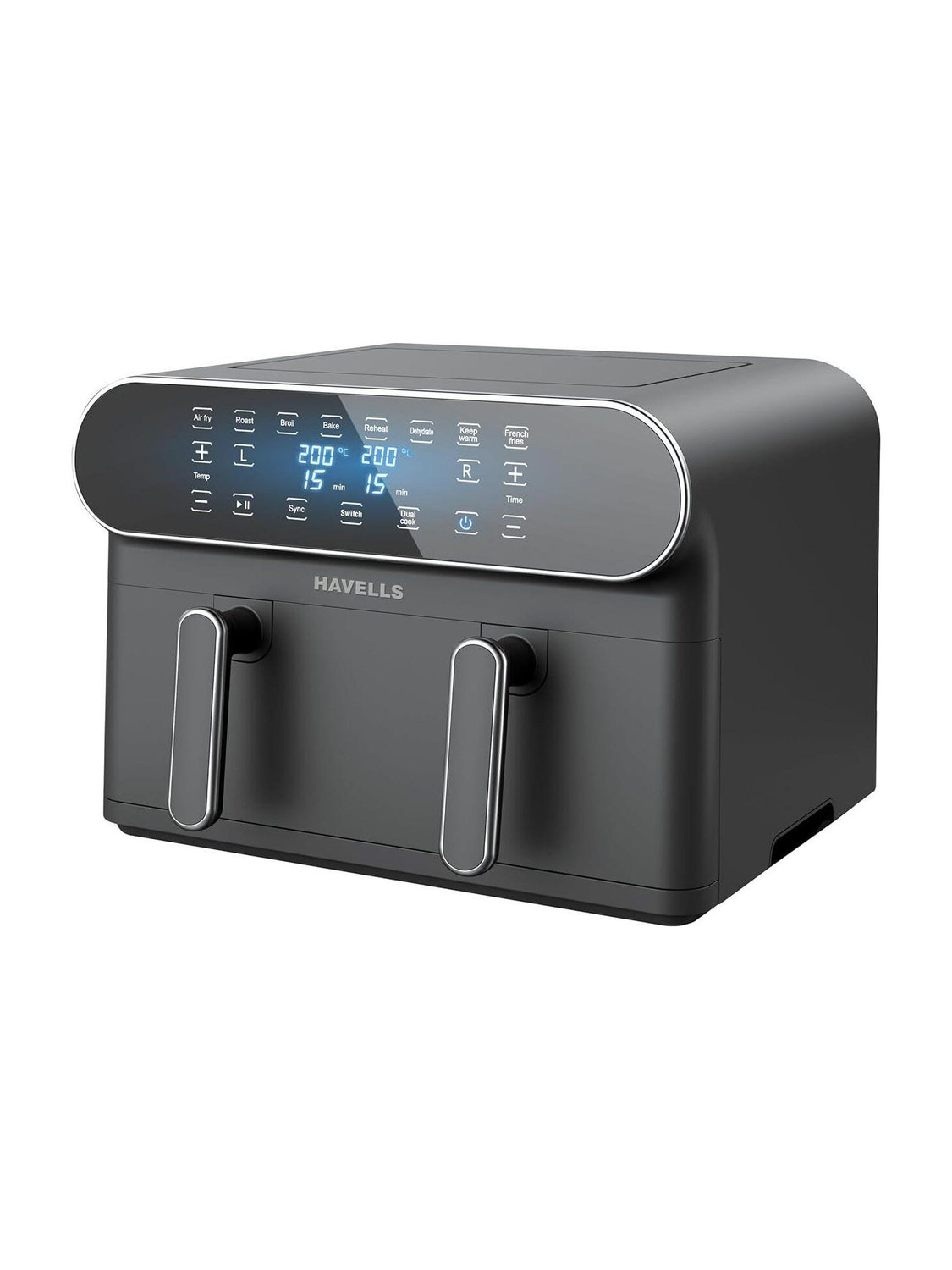 HAVELLS Prolife Delicia 85% Less Oil 10.5L Pan 8 Auto Pre-set Menu Dehydrator Mode Air Fryer
